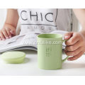 Bamboo Fiber Plastic Tableware Mugs with Lid